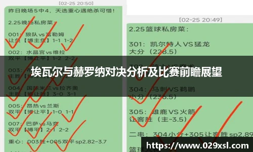 埃瓦尔与赫罗纳对决分析及比赛前瞻展望